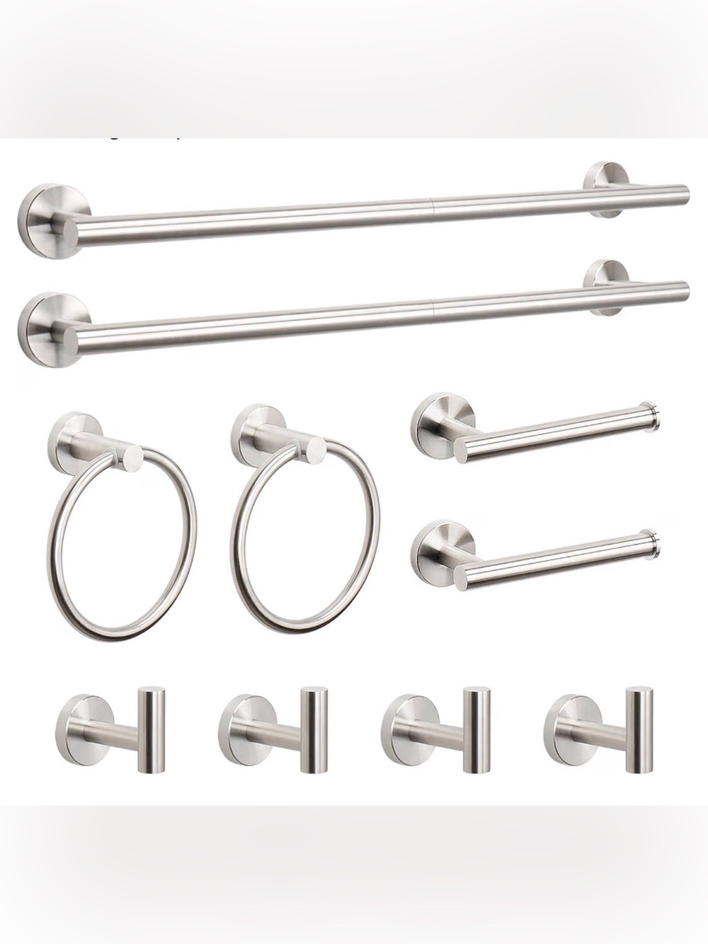 10 Pieces Bathroom Hardware Set SUS304 Thicken Stainless Steel-Towel Rack Kit In